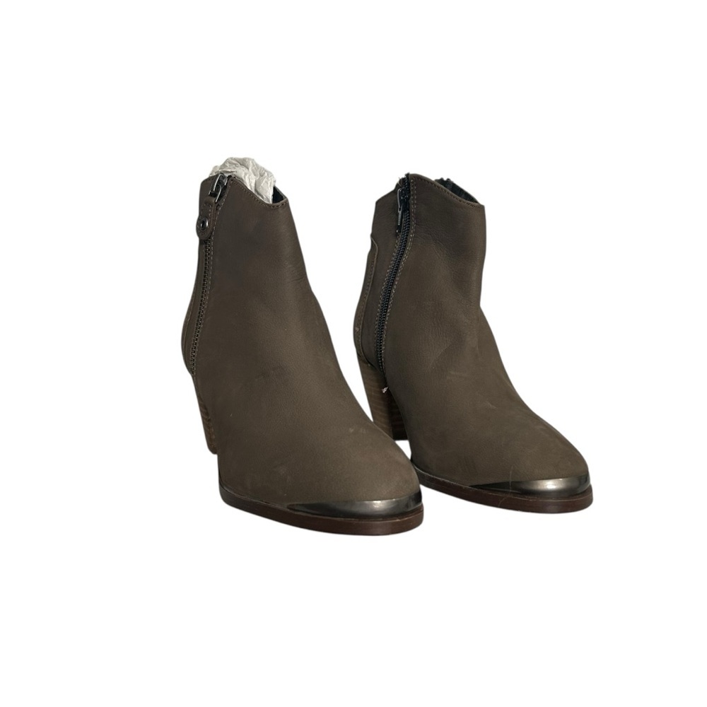 Diba Women’s Taupe Western Sequoia Suede Leather Block Heel Bootie Size 6 - Picture 4 of 11
